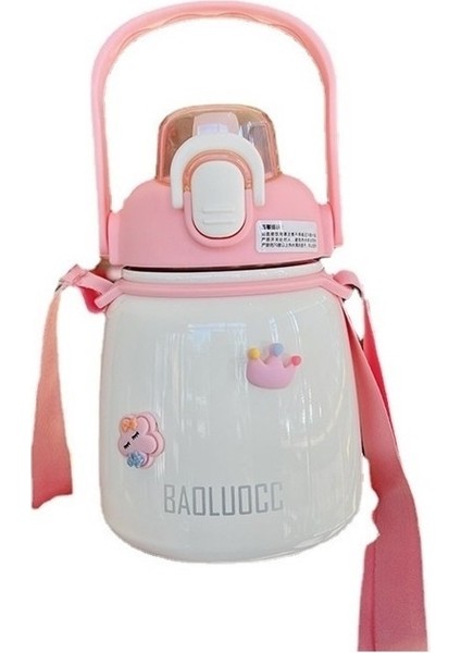 Büyük Göbek Termos Bardak Büyük Kapasiteli Öğrenci Su Bardağı Saman Askılı Su Isıtıcısı (Yurt Dışından) fırsatları