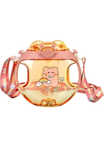 Puni 450 Ml. Çocuk Su Bardağı Taşınabilir Hasır Sevimli Plastik Bardak + Kayış (Yurt Dışından) fiyatları