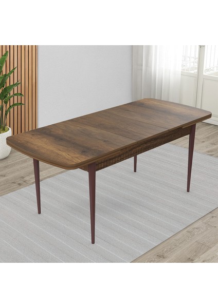 Exve Serisi 80X132 Açılabilir Barok Ahşap Desen Masa Takımı ve 4 Siyah Sandalye modelleri