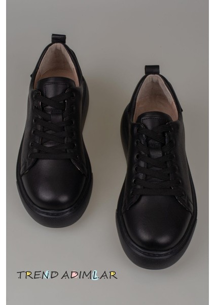 Siyah Aura Kadın Hakiki Deri Sneaker indirimleri