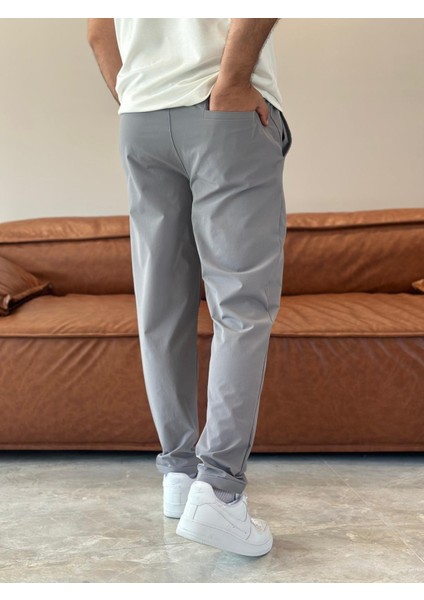 Erkek Beli Bağcıklı Jooger Pantolon Gri ECA003 fırsatları