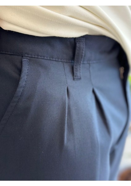 Erkek Baggy Kalıp Kumaş Pantolon Lacivert ECA002 indirimleri