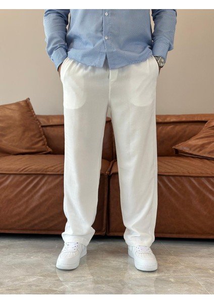 Erkek Rahat Pantolon Beyaz ECA004