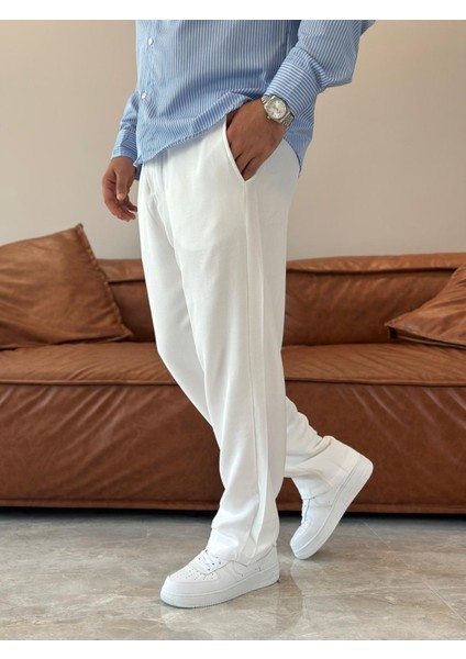 Erkek Rahat Pantolon Beyaz ECA004 fiyatları