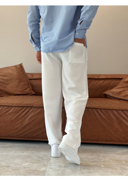 Erkek Rahat Pantolon Beyaz ECA004 modelleri