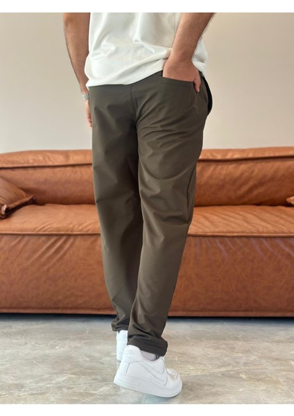 Erkek Beli Bağcıklı Jooger Pantolon Haki ECA003 fırsatları