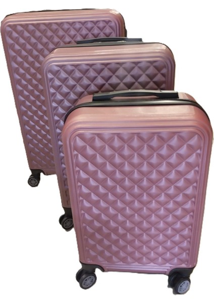 Valiz Seti 3 Lü Abs Baklava modelleri