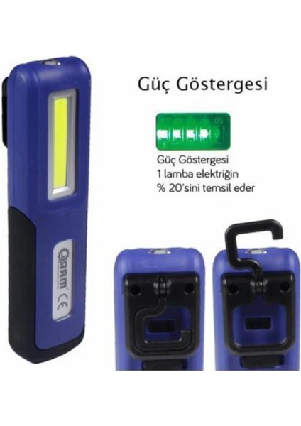 Profesyonel Esen109 420 Lümen Şarjlı Mıknatıslı Led Fener Lamba Powerbank