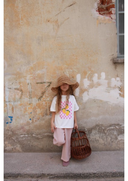 Limon Baskılı T-shirt Müslin Pantolon Takım