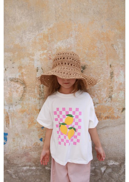 Limon Baskılı T-shirt Müslin Pantolon Takım