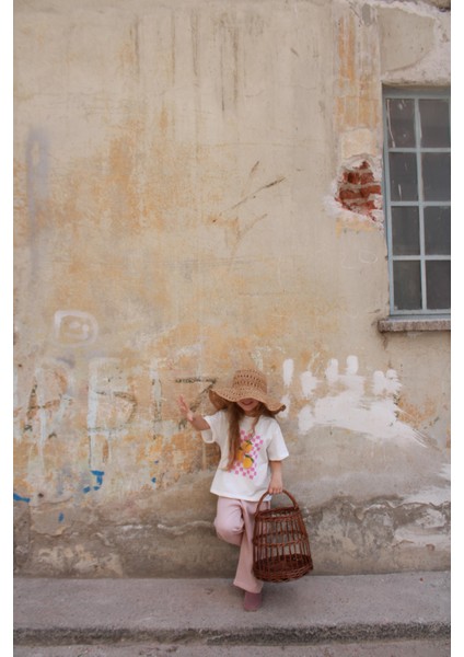 Limon Baskılı T-shirt Müslin Pantolon Takım