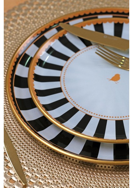 Black Line 6 Parça 6 Kişilik Pasta Takımı - Pasta Tabağı fiyatları