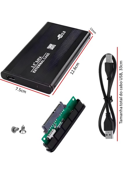 USB 2.5 Sata HDD Harddisk Kutu Aliminyum Gövde - Harici HDD Hard Disk Kutusu fırsatları