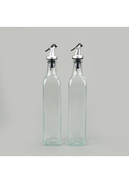 2'li Cam Yağlık Sirkelik - Şeffaf - 500 ml