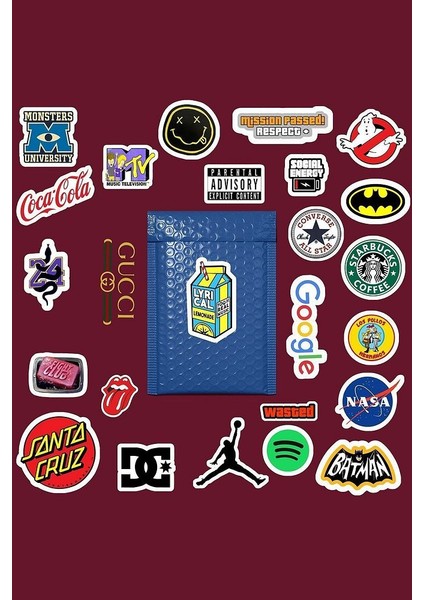 Logo Brand Marka Sticker Paketi/bullet Journal Defter Çıkartma Ajanda Laptop Etiket