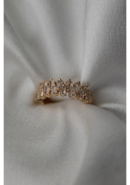 Vıp Çelik Baget Taşlı Yarım Tur Ayarlanabilir Yüzük