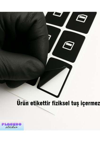 Audi A6 – Q7 Cam Açma Düğmeleri Sticker | Etiket Seti modelleri
