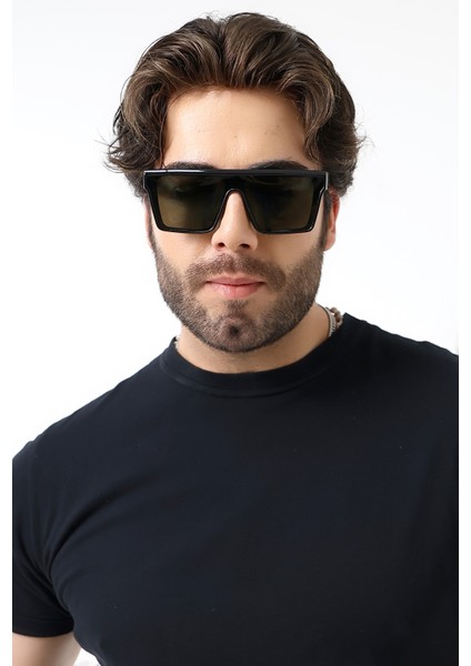 Erkek Yekpare Polarize Siyah Güneş Gözlüğü 23020 C2 P