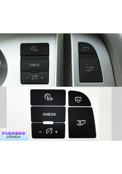 Audi A6 2004–2011 Gösterge Paneli Kontrol Tuşları Sticker | Etiket Seti fiyatları