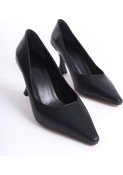 Cordelia Premium Kadın Mat Siyah Stiletto