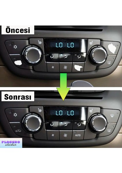Opel Insignia A Klima Tuş Sticker Seti | Yıpranmış Tuşlar Için Etiket Seti fiyatları