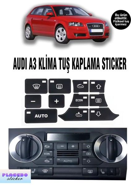 Audi A3 8p Klima Tuş Sticker Seti