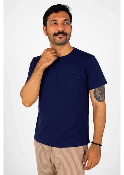 %100 Pamuklu Nakışlı Erkek T-Shirt