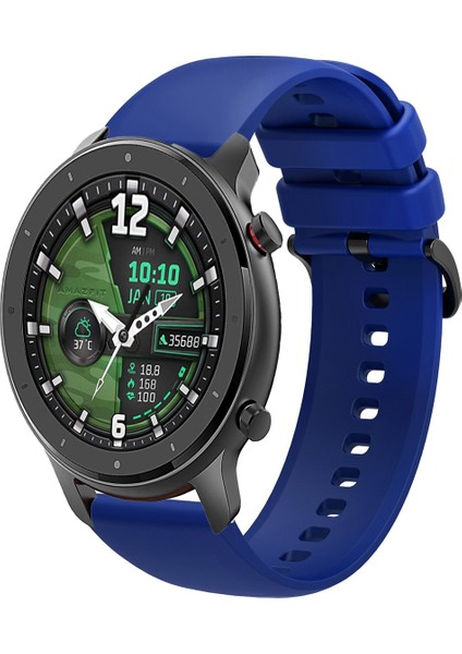 Amazfit Gtr 47MM Uyumlu Kordon Yumuşak Dokulu Soft Renk Tokalı Silikon Kayış