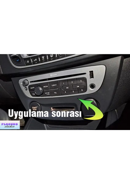 Megane 3 – Fluence – Scenic 3 Teyp Tuş Sticker Seti | Renault Uyumlu fiyatları