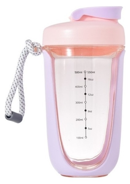 550 ml Taşınabilir Plastik Çalkalayıcı Bardak Ölçekli Milk Protein Tozu Spor Spor Hediye Su (Yurt Dışından)