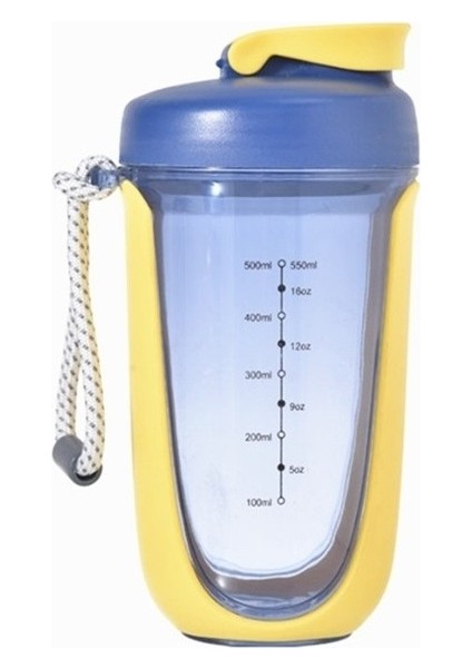 550 ml Taşınabilir Plastik Çalkalayıcı Bardak Ölçekli Milk Protein Tozu Spor Spor Hediye Su (Yurt Dışından)