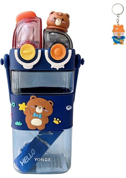 Yeni Punk Su Bardağı Çocuk Plastik Bardak Öğrenci Çift Içme Pipetli Su Isıtıcısı Çocuk Taşınabilir Su Isıtıcısı (Yurt Dışından)