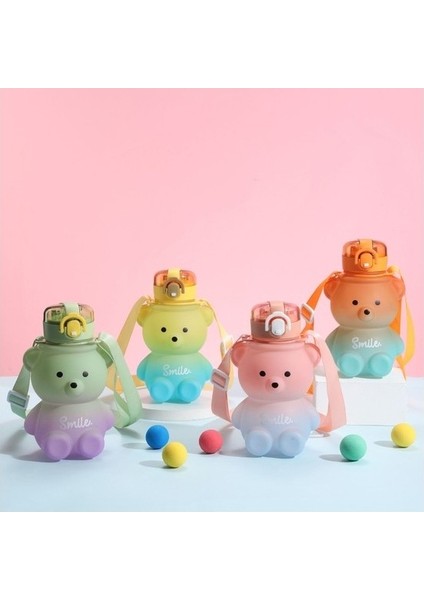 Amkobnu 800ML Ayı Su Bardağı Taşınabilir Saman Su Bardağı (Yurt Dışından) modelleri