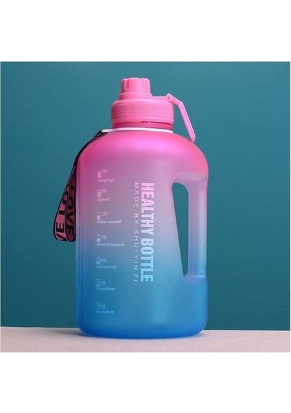 Yuekeda 2.2l Spor ve Fitness Saman Büyük Su Şişesi Şeffaf (Yurt Dışından)