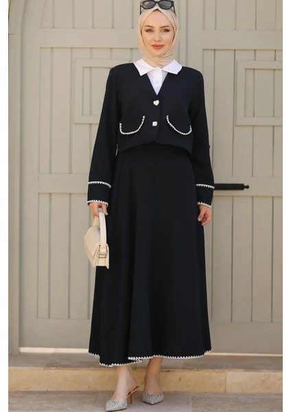 Işleme Detaylı Etekli Takım