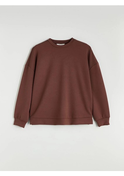 Lcw Vision Bisiklet Yaka Oversize Kadın Sweatshirt (W5) indirimleri