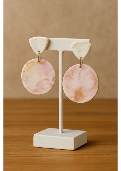 El Yapımı Meral Tasarım Küpe | Polimer Kil Vintage Küpe | Hafif ve Şık Bijuteri Küpe modelleri