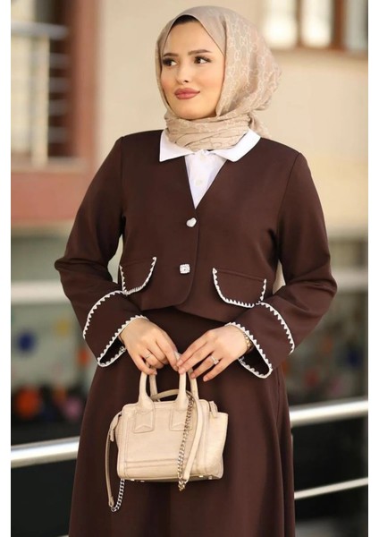 Işleme Detaylı Etekli Takım