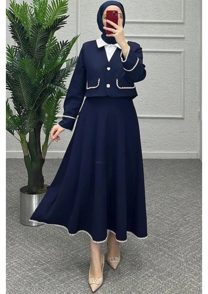 Işleme Detaylı Etekli Takım