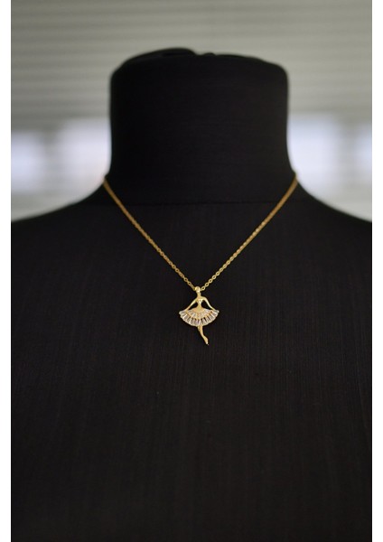 Balerin Çelik Kolye