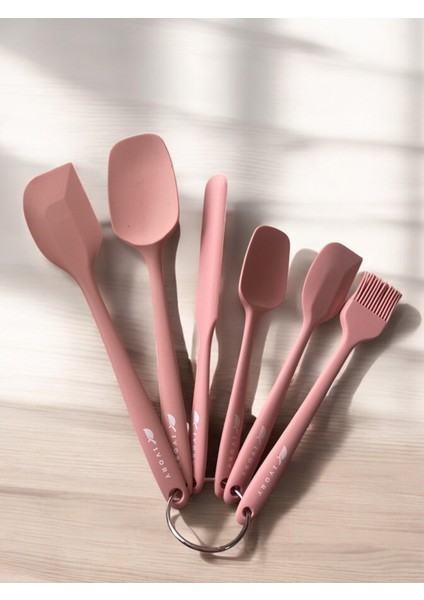 Isıya Dayanıklı Silikon Kevgir Kepçe Spatula Kaşık Seti (30-28-22-20 Cm) 13 Parça modelleri