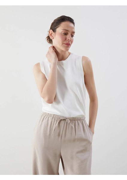 Lcw Comfort Bisiklet Yaka Kadın Triko Süveter (W5)