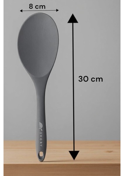 Isıya Dayanıklı Silikon Kevgir Kepçe Spatula Kaşık Seti (30-28-22-20 Cm) 13 Parça indirimleri