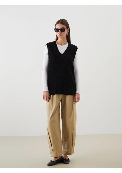 Lcw Modest V Yaka Kadın Triko Süveter (W5) fiyatları