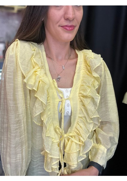 Sarı Şifonpremium Gömlek fiyatları