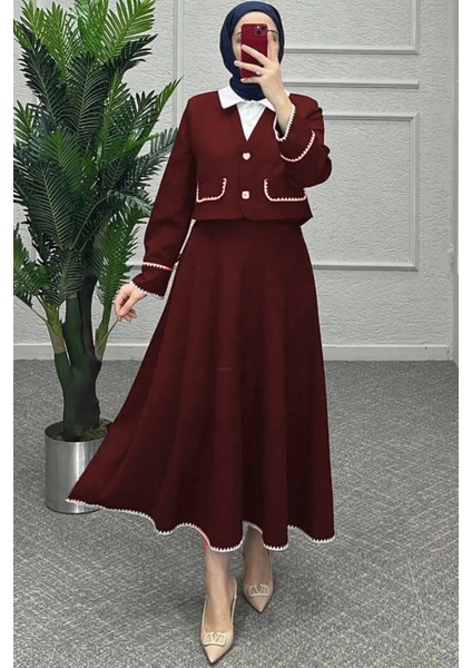 Işleme Detaylı Etekli Takım