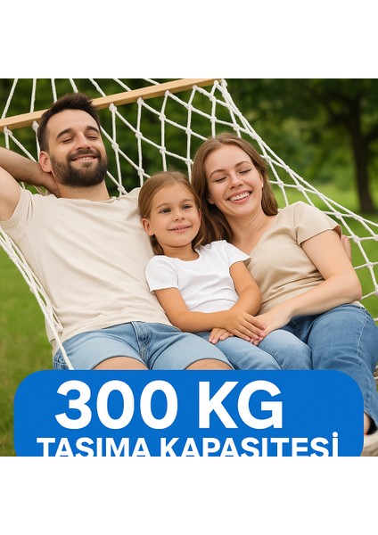 Çift Kişilik Pamuklu Hamak | El Örgüsü Bağlama Ipli 120X190 cm | 300 kg Taşıma Kapasiteli Bahçe Balkon Kamp Salıncağı indirimleri