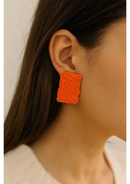 El Yapımı Turanz Polimer Kil Tasarım Küpe | Kırılmaz Hafif