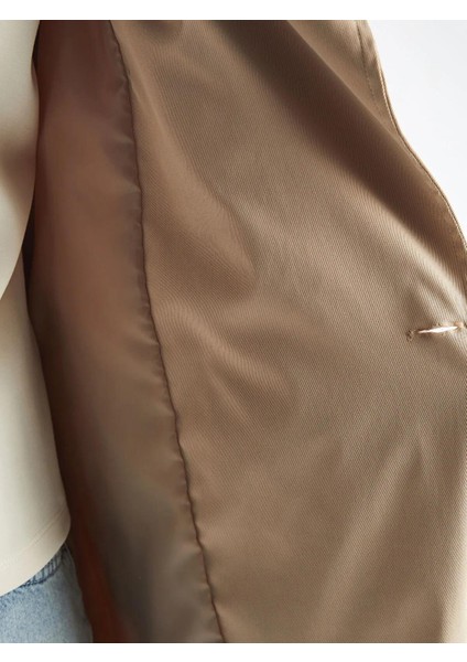 Xsıde Ceket Yaka Oversize Kadın Trençkot (W5) fırsatları