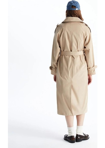 Xsıde Ceket Yaka Oversize Kadın Trençkot (W5) indirimleri